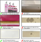 over the door organizer, Solid Bamboo Board (Not Plastic!) 6-Tier Heavy Duty 75LB, 12 Side Pockets, 3 Reinforced Hooks & Anti-Slip Pads, Waterproof & Washable, No Sagging, No Door Damage,Pink