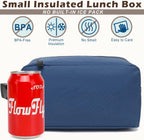 FlowFly Small Insulated Lunch box Portable Soft Bag Mini Cooler Thermal Meal Tote Kit with Buckle for Work, CyanWithBuckle