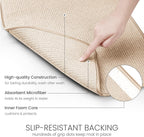 Bellemain XXL Dish Mat 24" x 17" ( LARGEST MAT ) Microfiber Dish Drying Mat , Super absorbent ( Ivory )
