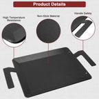 Carbon Steel Griddle - Professional Cookware Griddle Pan for Induction, Stove Top, Gas Grill, Cooktop, Electric and more, 17" x 10" NonStick Flat Top Griddle Plate Skillet, Indoor/Outdoor Use