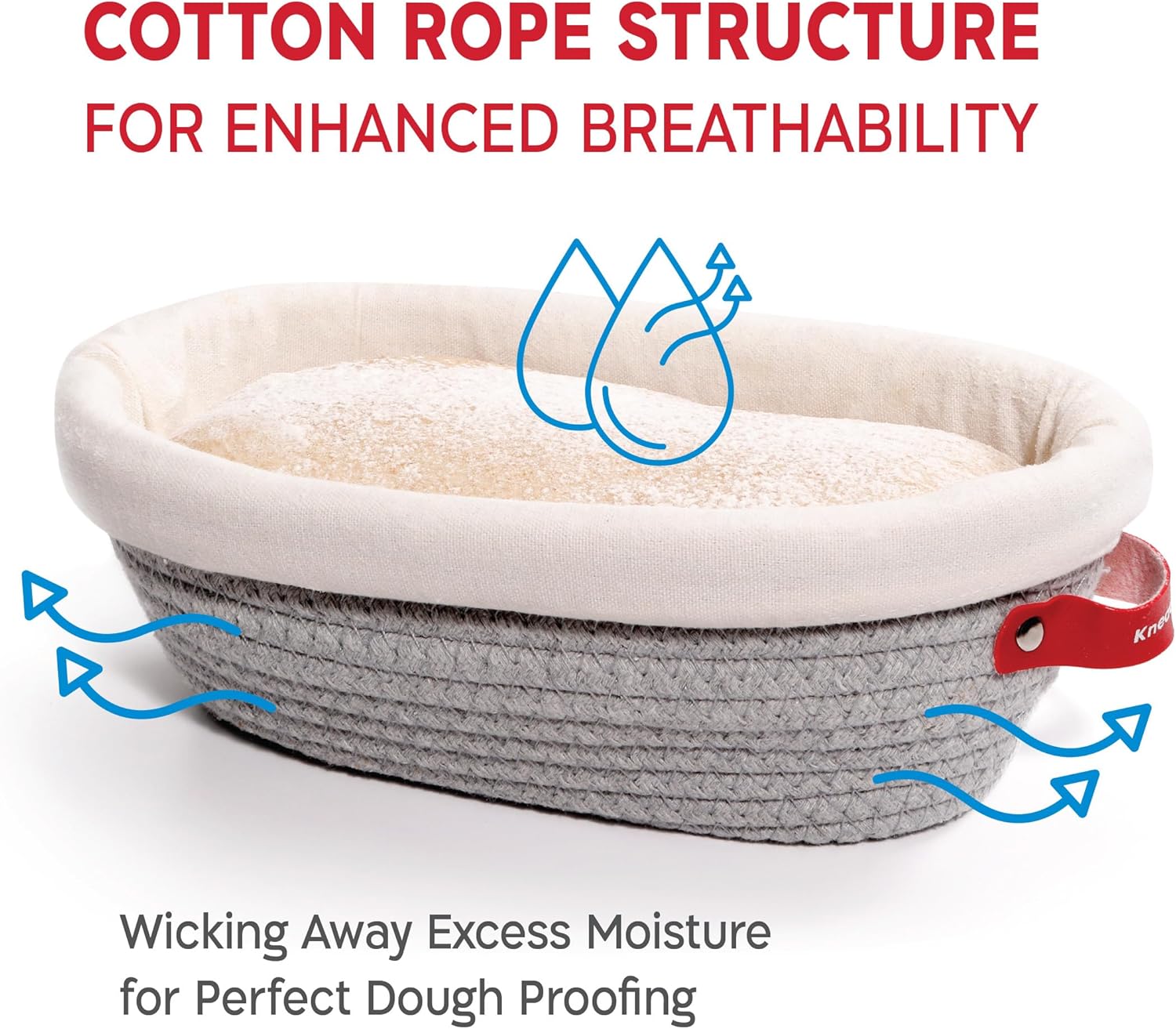 Cotton Rope Banneton Bread Proofing Basket Set, Oval & Round Bread Baskets with Liners & Covers for Artisan Bread Baking, Sourdough Bread Baking Supplies