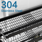 Over The Sink Dish Drying Rack,3 Tier Adjustable Length Full Stainless Steel Large Storage Kitchen Dish Rack,for Kitchen Counter Expandable Multifunctional Organizers,Silver(25.5'' to 37.4'')