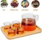 Glass Teapot 34oz/1000ml with Removable Stainless Steel Infuser Tea pot, Heatproof Borosilicate Glass Tea Make, Stovetop Safe Glass Tea Kettle for Loose and Blooming Leaf Tea