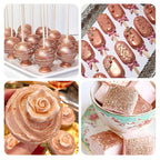 Rose Gold Edible Glitter Spray 10g Herbeklab Edible Rose Gold Glitter for Cakes Food Grade Drink Glitter for Cocktails Chocolate Cake Pop Strawberry