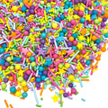 Manvscakes, pink sprinkles, valentines, cake sprinkles, gluten free, cookies, chocolate, fondant, princess topping, ice cream, edible, dessert decoration (Rainbow)