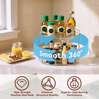 2 Tier Lazy Susan Turntable Organizer for Cabinet, 9.25'' Rotating Spice Rack Organization for Kitchen, Pantry, Bathroom, Vanity, Countertop, Medicine Storage, Seasoning Spice Organizer, 2 Pack