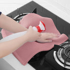 Homaxy 100% Cotton Waffle Weave Kitchen Dish Towels, Ultra Soft Absorbent Quick Drying Cleaning Towel, 13 x 28 Inches, 4-Pack, Dried Rose
