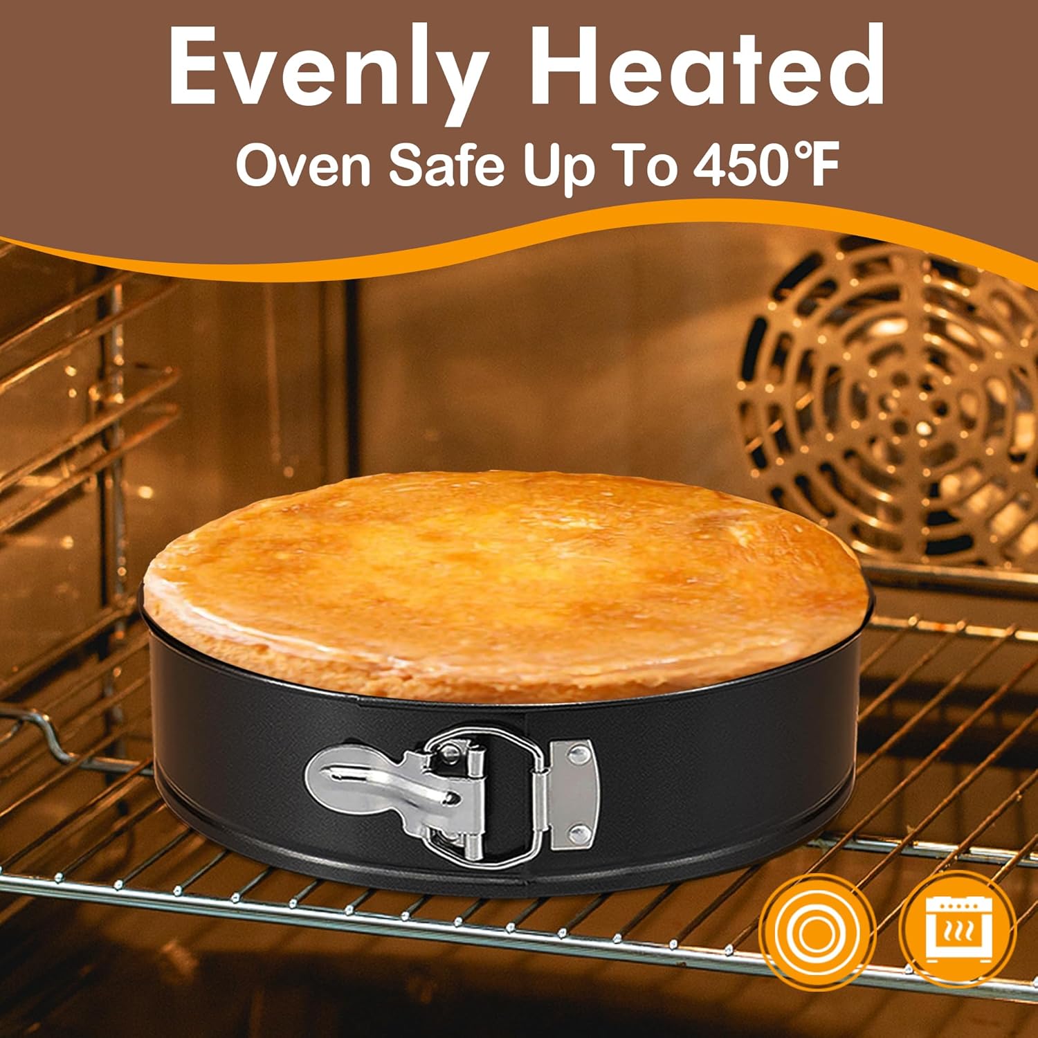 Springform Pan Set of 3 Nonstick 7 9 11 Inch Cheesecake Pan, Leakproof Spring Form Pans for Cheesecake with Removable Bottom, Springform Round Cake Pans Sets for Baking with 60 Parchment Paper