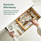 Drawer Organizer - Silverware Organizer with 5 Slots, Lemon Print