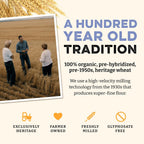 Sunrise Flour Mill USDA Organic Heritage Pasta Flour - 2 lbs | Milled from Hard Red Wheat | Easier to Digest with Less Bloating | No Bleaching or Bromating | Zero Additives