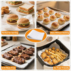 200 Pcs Parchment Paper Sheets for Baking – 9x13inch Baking Paper, White, Pre-Cut, Non-Stick, Heat-Resistant for Baking Grilling Air Fryer Steaming Bread Cup Cake Cookie and More
