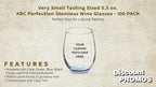 Custom Stemless Wine Glasses by ARC 5.5 oz. Set of 100, Personalized Bulk Pack - Perfect for Hotel, Bar, Restaurant or Lounge - Blue