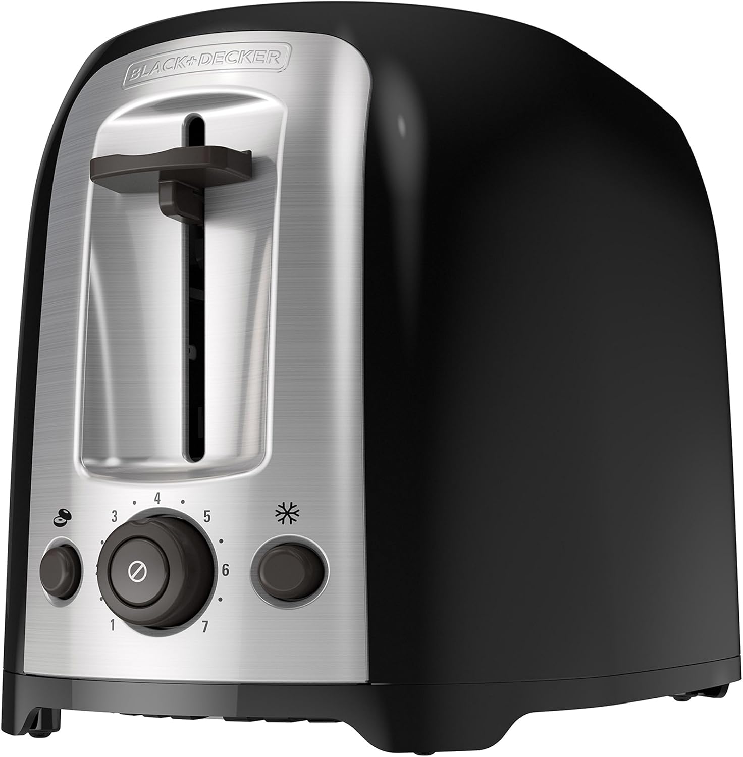 BLACK+DECKER 2-Slice Toaster, TR1278BD, Extra Wide Slots, 7 Shade Settings, 850 Watts, Frozen and Bagel Buttons