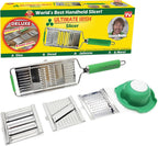 Slicer Deluxe – Amazing Veggie Slicer for Effortless Kitchen Prep Made Simple! – Use it as a Food Shredder & Grater - Multifunctional with Non-Slip Handle & Base