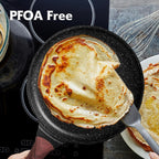Crepe Pan,10 in Nonstick Crepe Pan, Granite Flat Skillet,non stick Dosa Tawa Comales Para Tortillas Pancake Pan,Dishwasher and Oven Safe Cookware,Induction Compatible, PFOA Free