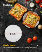 Katbite 200Pcs 5 Inch Parchment Paper Rounds, Extra Strong Heavy Duty & Non-stick for Patty Separating, Freezing, Springform Cake Tin, Toaster Oven, Tortilla Press