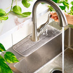 The Original Ternal Sinkmat Drip Catcher & Splash Guard, Faucet Mat for Sinks – Absorbent Microfiber, Machine Washable Counter Protector & Drying Mat for Kitchen, Bathroom or RV [Grey, 15in, 1 Pack]