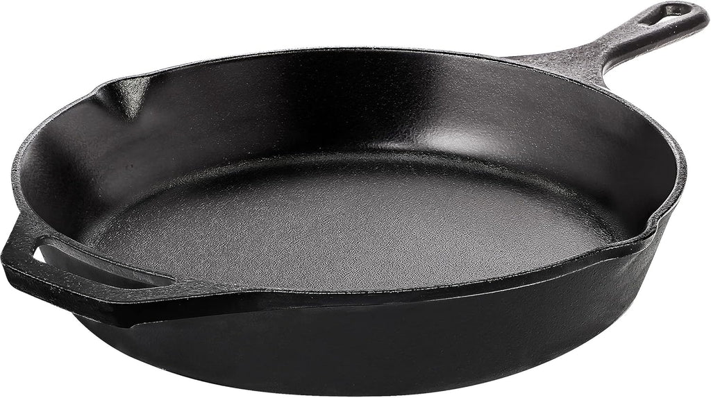 Utopia Kitchen Cast Iron Frying Pan 10.25 Inch, Cast Iron Chefs Pan, Pre Seasoned Skillet, Safe Grill Cookware for Indoor & Outdoor Use, Black