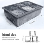 Silicone Ice Cube Trays 3 Pack - Large Size Silicone Ice Cube Molds with Leak Proof Removable Lid Square Ice Cube Tray And BPA Free for Cocktail,Whiskey, Stackable Flexible Ice