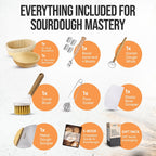 Trailblaze Banneton Bread Proofing Basket Set – Complete Sourdough Bread Baking Supplies – Sourdough Starter Kit – Sourdough Proofing Basket Gift for Bakers - Bread Baskets (9" Round & 10" Oval)