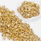Edible Gold Star Sugar Sprinkles, Mix Size, Candy Star Sprinkle for Cake Decorations and Cupcake Toppers, Ice Cream, Wedding Party Valentines Christmas Supplies 130g/4.58ounce