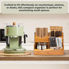 Acacia Wood Pantry Storage Bins - Stackable Open Front Kitchen Baskets with Airflow Vent for Potato, Onion, Fruit, Vegetable, and Bread Storage, Wood Organizer for Pantry and Countertop