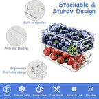 6 Pack Refrigerator Organizer Bins,3 Sizes Clear Pantry Storage with Handles and 30 PCS Plastic Bags for Fridge, Freezer, Shelves, Drawer, Bins, Snack Organizer for Home & Kitchen