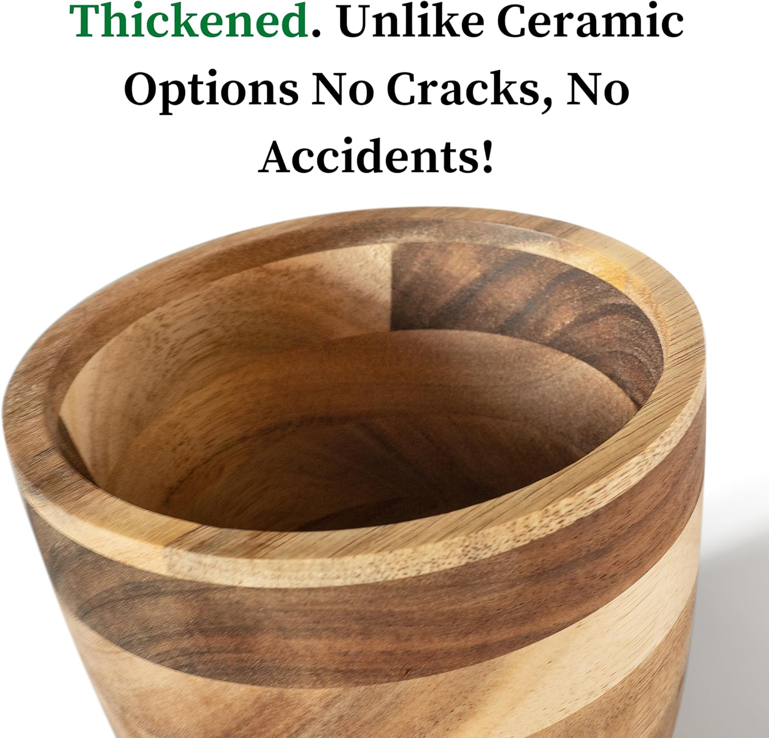 Introducing The Always Fresh Acacia Garlic Keeper For Counter. A Crafted & Large Garlic Storage Holder Jar. A Farmhouse Container Pot Saver.
