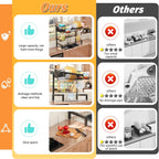 ADBIU Over The Sink Dish Drying Rack (Expandable Height and Length) Snap-On Design 2 Tier Large Dish Rack