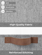 StorageWorks Storage Baskets for Shelves, Foldable Fabric Closet Storage Bins with Handles, Fabric Storage Bins Clothes Organizer, Gray and White, 3-Pack, Large