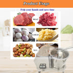 TECHTONGDA 9L Food Processor & Vegetable Chopper, Commercial Meat Grinder, Stainless Steel Electric Chopper, Adjustable Speed Meat Mincer, Multi-Function for Chopping Vegetables, Meat, Grains, Nuts