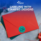 Perco Teal 3-Inch Perforated Circle Dot Sticker Labels — 10 Rolls, 5,000 Round Stickers — with Permanent Adhesive for Moving Boxes, Sale Signage, Displays, Status Messaging—Made in USA