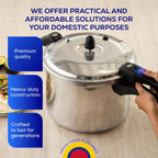 Universal (10.5 Quart / 10 Liter) Anti-Rust Ultra Pressure Cooker, Aluminum Construction for 11 Servings, and Even Heat Distribution, Diameter 10.4 inches, Height 10.6 inches