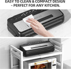 AORAN Vacuum Sealer with Transparent Window, 80KPa Powerful Food Vacuum Sealer, Compact and Easy-to-Use, Includes 5 Bags & 1 Roll, Dry & Moist Modes for Food Preservation