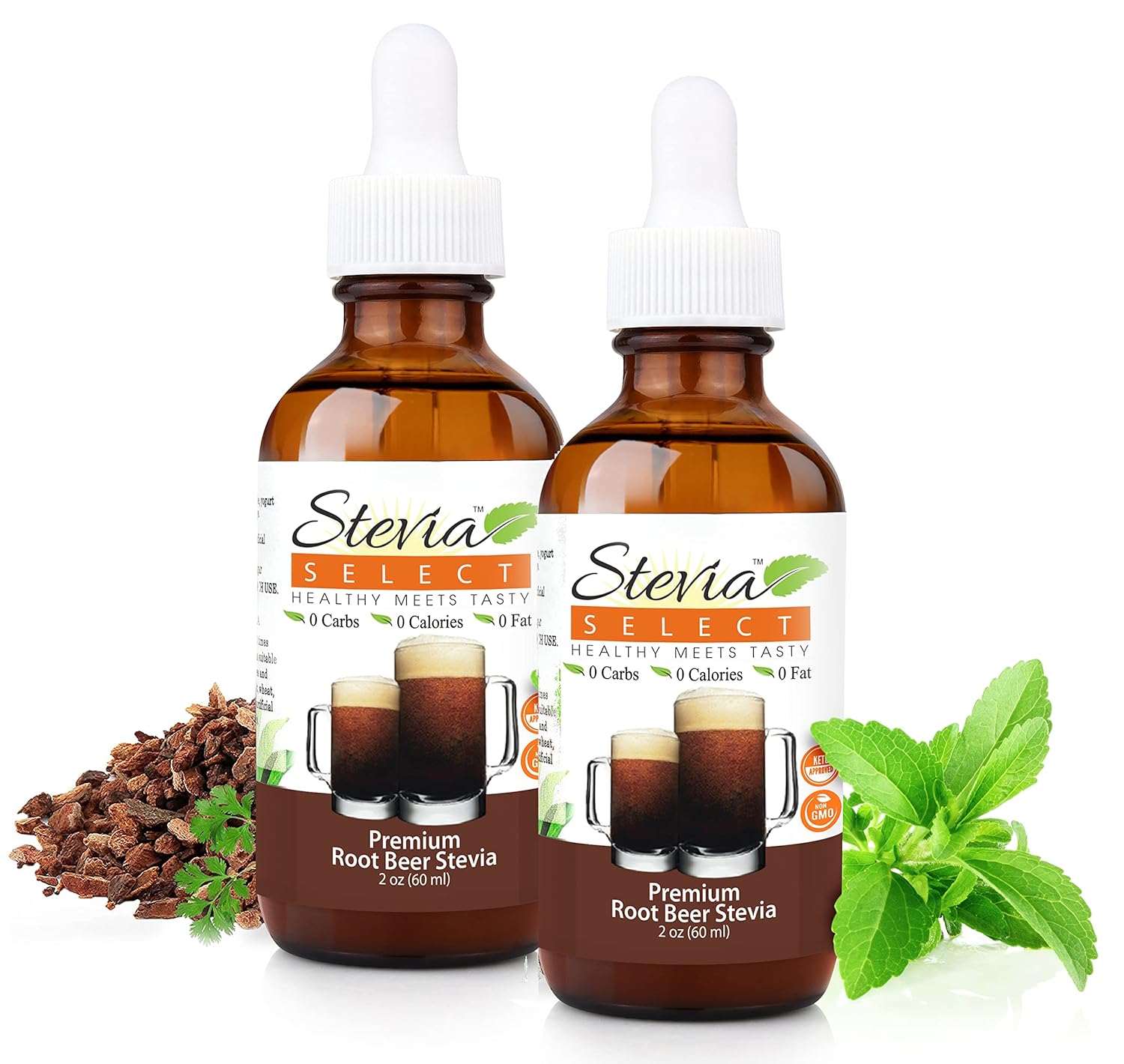 Stevia Select Root Beer Extract Stevia Water Flavor - Zero Calorie Sweetener - All Natural Liquid Stevia Water Enhancer - Keto Sugar Stevia Liquid - Keto Sweetener & Sugar Alternative 2 Oz (2 Pack)