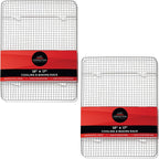 Last Confection (Set of 2) Stainless Steel 12" x 17" Baking & Cooling Racks (Fits Half Sheet Pan) - Cookie Baker's Oven Wire Rack