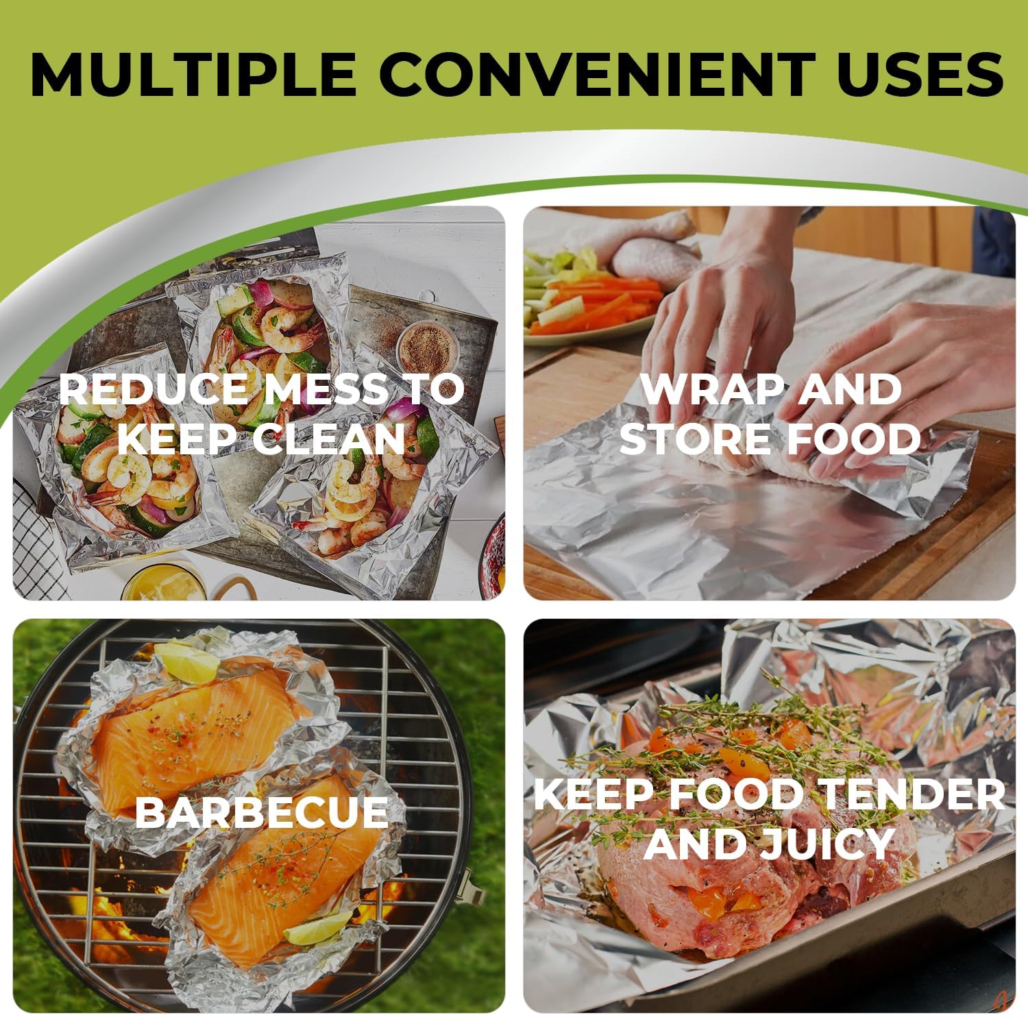 200 Pre-Cut Aluminum Foil Sheets, 12" x 10.75" Pop-Up Foil Sheets for Restaurant Use, Disposable Food Wrapping for Burritos, Hot Dogs, and Sandwiches