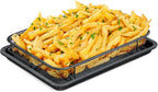 Bakken Swiss Crisper Tray - 2-Piece Set – Gray Marble, Non-Stick Basket Design for Healthier Cooking in Regular Ovens - Achieve Perfectly Crispy Chips, Bacon and More