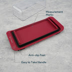 KITCHENDAO Airtight Butter Dish with Lid for Countertop and Fridge, Dishwasher Safe, BPA Free Wide Plastic Butter Keeper for 2 Sticks East Coast/West Coast/European Style/Kerrygold Butter, Red