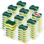 Tanlade 60 Pcs Individually Wrapped Sponges Kitchen Bulk Non Scratch Scouring Sponges for Dishes Household Cleaning Travel Apartments Hotel Car