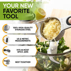 Spring Chef Magnetic Measuring Cups & Spoons Set (Patent Pending), Strong N45 Magnets, Heavy Duty Stainless Steel Fits in Spice Jars for Baking & Cooking, BPA Free, Round Set of 9, Black