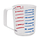 Rubbermaid Commercial Products Bouncer Clear Measuring Cup, 1-Cup /0.25-Quart, Clear, Strong Food Grade, Easy Read for Liquid/Dry Ingredients, for Home/Professional Kitchen