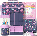Fimibuke Kids Bento Snack Lunch Box with 4 Compartment, Insulated lunch Bag, Stainless Steel Vacuum Thermos Food Jar, Ice Pack, Utensils Set, Birthday Gift for Age 3-12 Back to School Toddler Girl Boy