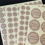 Custom Stickers Kraft Paper Labels Personalized Withe Text, Business Logo Customized Food Jars Labels Bakery Label Sticker Package Favor Canning Circle 100pcs (Style 11)