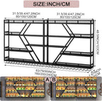 63in Metal Wine Rack Wall Mounted, Modern Wine Storage Rack Wall Mounted with Wine Glass Holder, Liquor Shelf, Bar Shelves for Liquor Bottles (4 Tiers Gold, 63 * 7.87 * 48.5INCH)