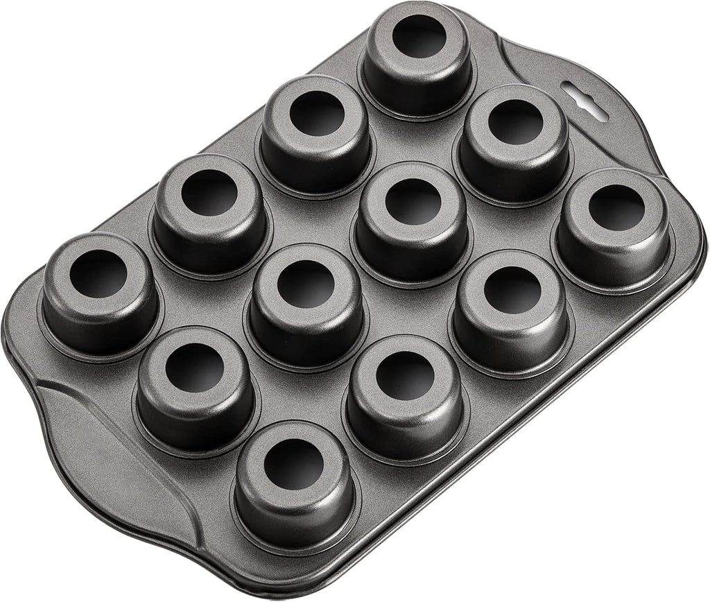 Tosnail 2 Pack 12 Cavity Mini Cheesecake Pan with Removable Bottom