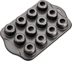 Tosnail 12 Cavity Mini Cheesecake Pan with 24 Pieces Removable Bottom