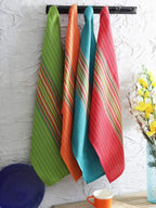 DG Collections 100% Cotton Salsa Kitchen Towels – 4 Pack, Super Absorbent Dish Towels, 16x28 Inch, Lint-Free, Durable Weave – Reusable Kitchen Cleaning Cloths for Home & Restaurants