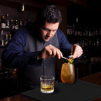 2 Pack Bar Mat, Home Bar Tool Drying Mats, Bar Accessories for The Home Bar Set 18''x12''（Black） for Bars, Outdoor Camping, Bar for Home