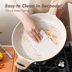 SENSARTE Ceramic Nonstick Frying Pan Skillet with Hot-resistant Handle 12.5Inch Large Non-toxic Healthy Kitchen Cooking Chef's Pan, Free of Intentionally Added PFOA/PFAS/PTFE, Induction Compatible